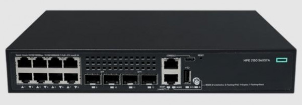 HPE 2150 8G PoE+ 2F 2P PoE 125W Switch