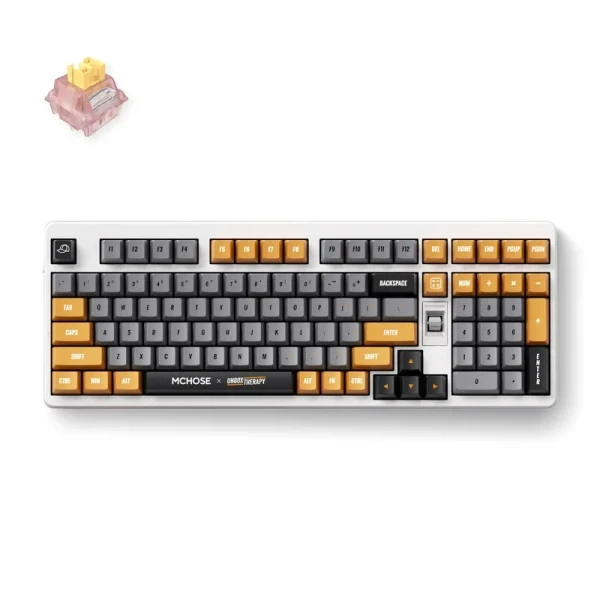 Gaming tastatura MCHOSE x Unbox Therapy UT98 Retro TherapySilent Peach V3 Switch