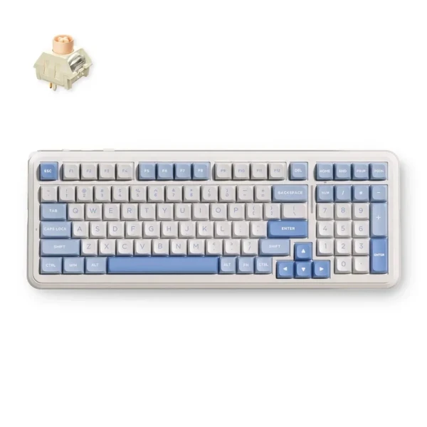 Bežična gaming tastatura MCHOSE K99 V3 MehaničkaSky BlueIcy Creamsicle Switch