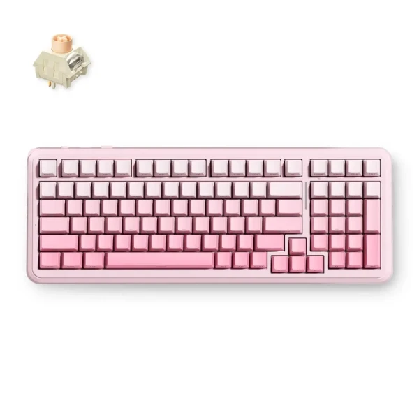 Bežična gaming tastatura MCHOSE K99 V3 MehaničkaPink GradientIcy Creamsicle Switch