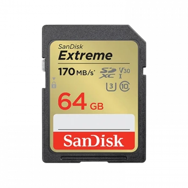 SD Card 64GB SanDisc Extreme SDSDXV2-064G-GNCIN