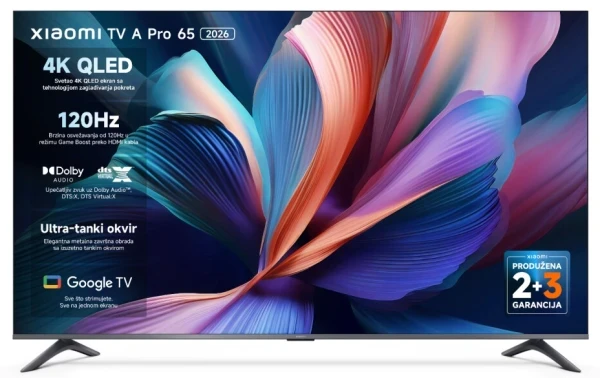 TV Xiaomi TV A Pro 65 2026  4K 60Hz Google TV Miracast  Apple AirPlay