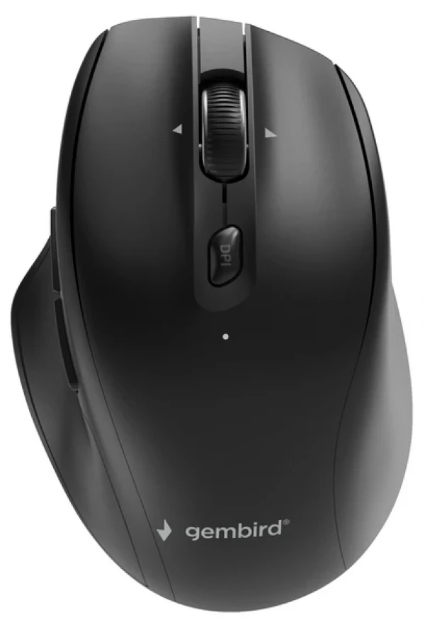 MUSW2-6B-02 Gembird Beži?ni miš sa 6 tastera, dual-mode,2.4G + BT,800-2400 DPI,crna,USB-C 1m
