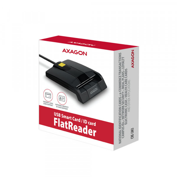 CARD READER AXAGON USB 2.0 SmartID Flat (CRE-SM3)