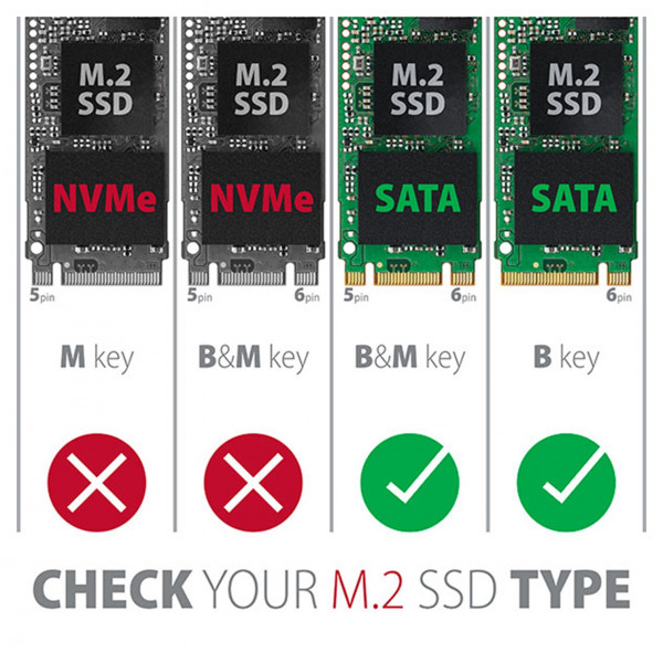 HDD Rack 2.5'' AXAGON (M.2 SATA -> SATA 6G) interni, RSS-M2SD
