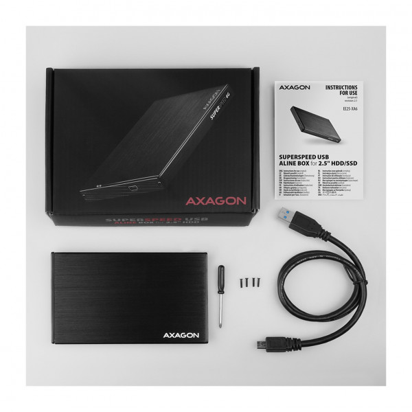 HDD Rack 2.5'' AXAGON (SATA 6G -> USB3.2) Black, EE25-XA6
