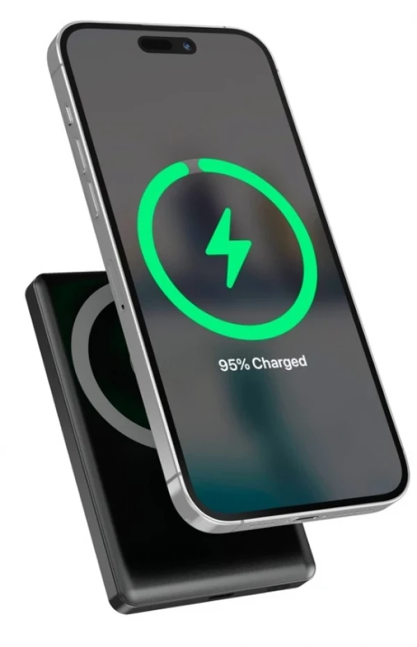 PB10-WPC15M-LCD-01 Gembird 15 W magnetni beži?ni prenosni punja? LCD, 10000 mAh, crni