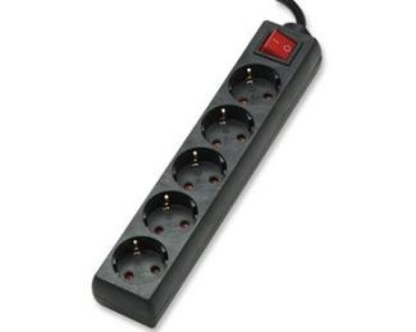 FAST ASIA Kabl naponski produžni 5 utičnica sa zaštitom 1.8m crni