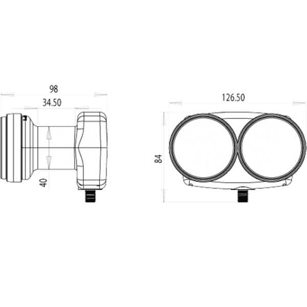 LNB IDLB-SINM40-MNOO6-8PP,Monoblock 2 satelita na 1 prijemnik,raspon 6,sum  0.2dB