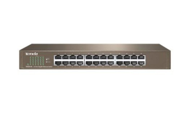 Tenda TEG1024D LAN 24-Port 10/100/1000M Base-T Ethernet ports (MDI/MDIX) Desk/rack mount(alt=G1024D)