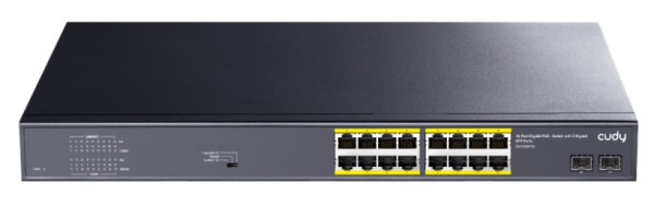Cudy GS1020PS2 16-Port Gigabit PoE+ Switch with 2 Gigabit SFP ports 200W