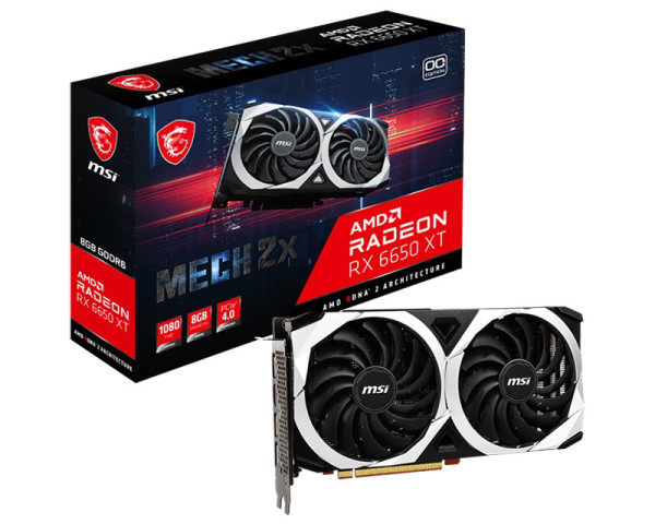 MSI AMD Radeon RX 6650 XT 8GB 128bit RX 6650 XT MECH 2X 8G OC