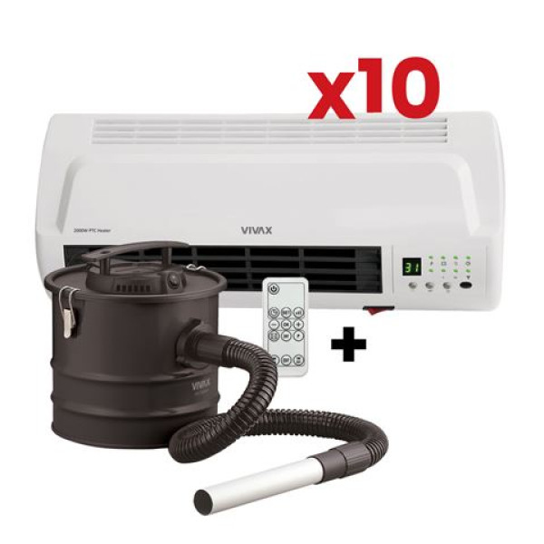 VIVAX HOME zidna grejalica WMH-2001B(10 kom)+AC-601B