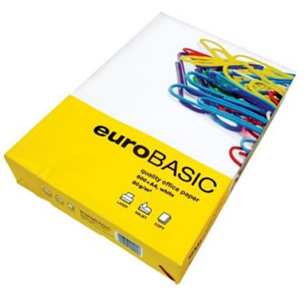 Papir Fotokopir A4/80g m2/500 Lista za laser, inkjet i fotokopir masine Ris papira euroBASIC