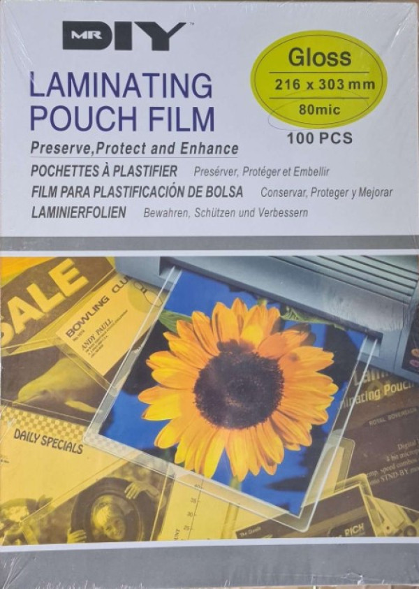 Folija za plastifikaciju A4 100listova 80mikrona (papir za laminaciju)