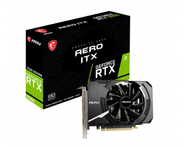 MSI nVidia GeForce RTX 3060 12GB 192bit RTX 3060 AERO ITX 12G OC LHR