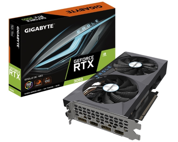 GIGABYTE nVidia GeForce RTX 3060 EAGLE OC 12GB 192bit GV-N3060EAGLE OC-12GD rev 2.0 LHR