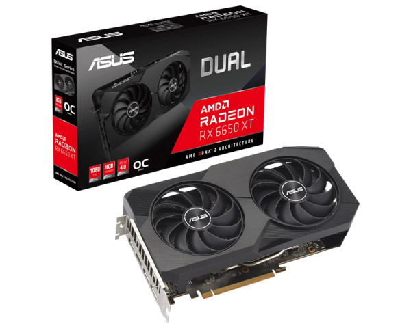 ASUS AMD Radeon RX 6650 XT V2 OC 8GB 128bit DUAL-RX6650XT-O8G-V2