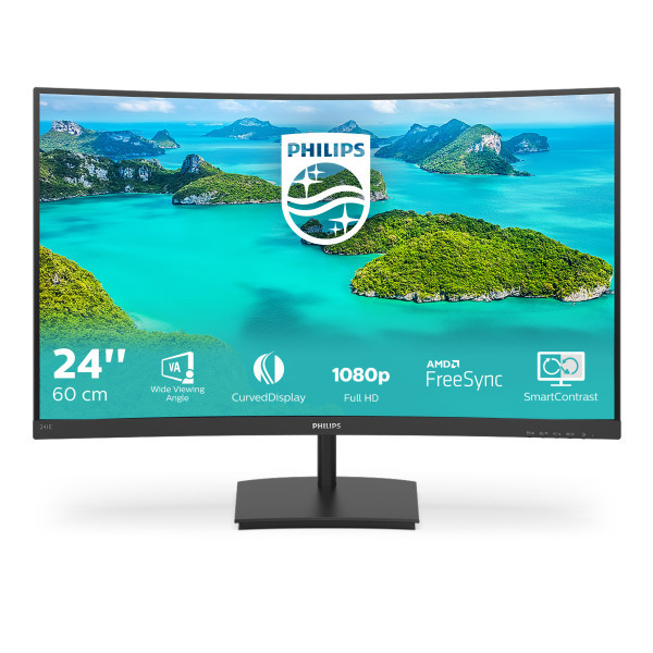 Monitor 23.6'' Philips 241E1SCA00 1920x1080HDMIVGAzvučnici zaklrivljeni