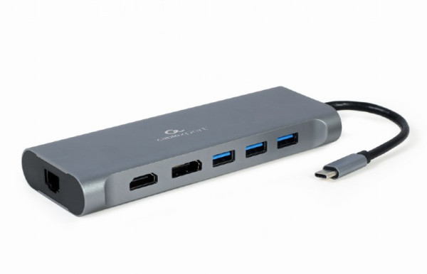 Docking station Cablexpert A-CM-COMBO8-01 USB-C - HDMIDPVGA3xUSBPDCDGLAN