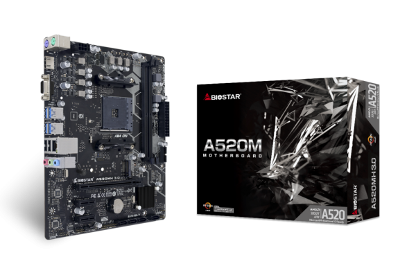 MB AM4 Biostar A520MH 3.0 2xDDR4M.2HDMIVGA