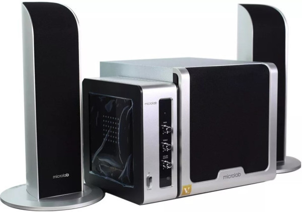 Microlab FC361 Aktivni drveni zvucnici 2.1 sistem 60W RMS (30W+2*15W) 3,5mm, USB, optical, coaxial