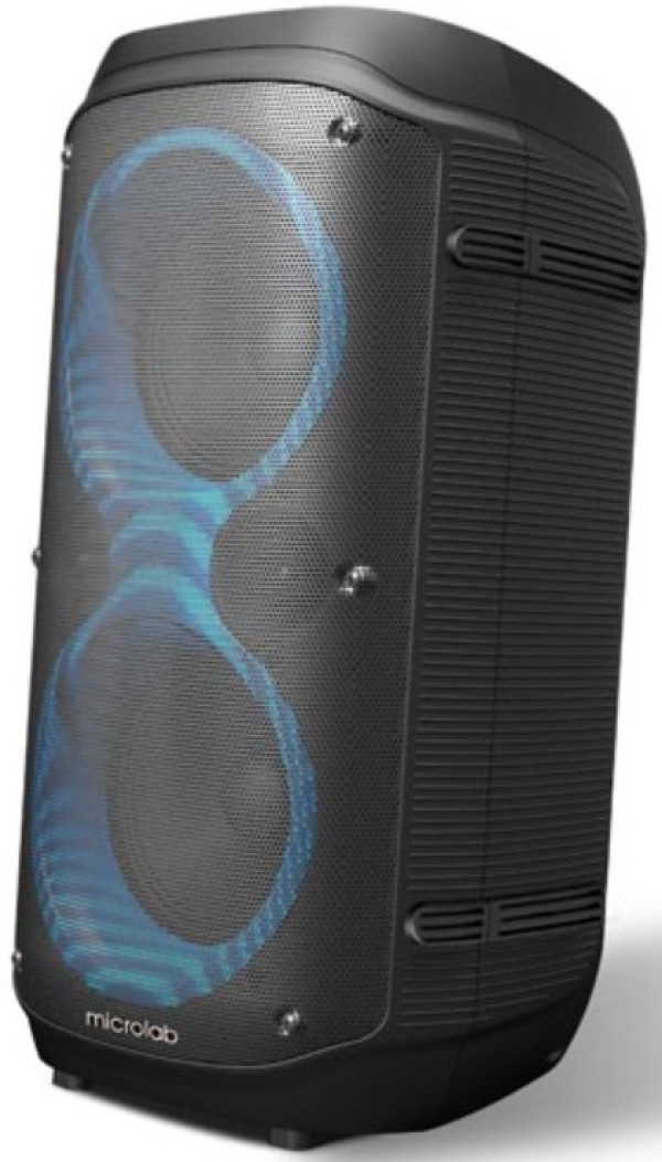 Microlab PT600 karaoke zvucnik 64W, Bluetooth, LED, 7,4V/2000mAh, TWS, Aux, USB, microSD, FM, Mic*2