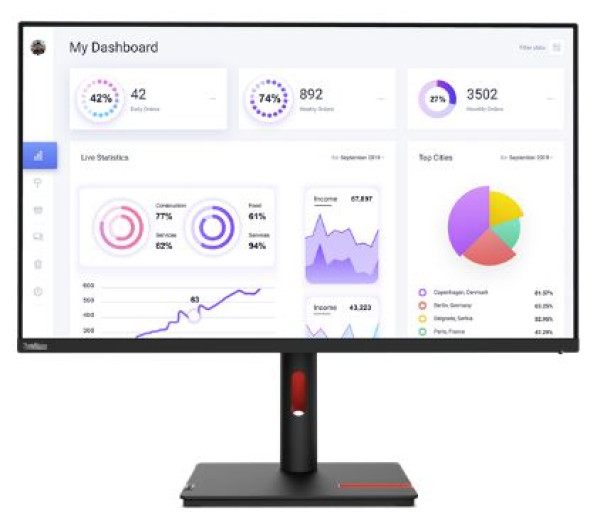 MON 32 LENOVO T32h-30 4k IPSHDMIDPUSB-C3Y, 63D2GAT1EU