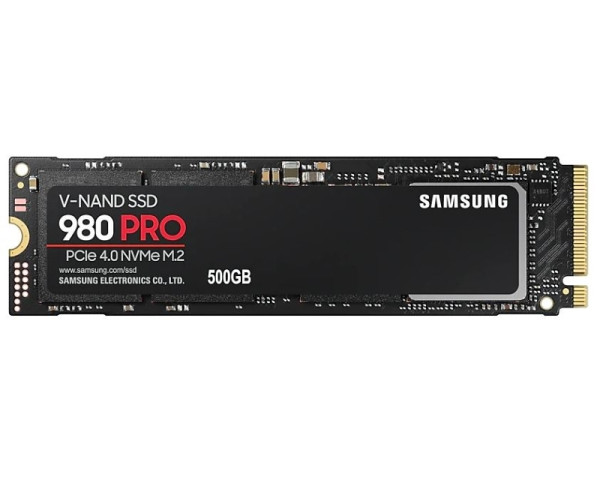 M.2 NVMe 500GB SSD 980 PRO, V-NAND, Read up to 6900 MB/s, Write up to 5000 MB/s (single sided), 2280 ( MZ-V8P500BW ) 