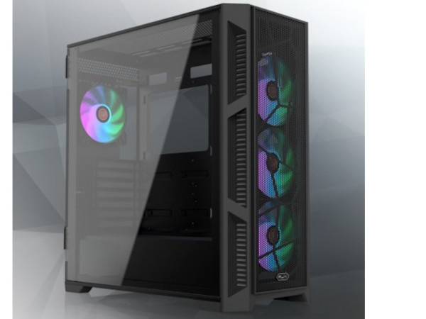 Kucište RAIJINTEK PONOS ULTRA MS4 Midi TowerE-ATX,ATX,M-ATX,Mini-ITXATXkaljeno staklocrna' ( '36178' ) 