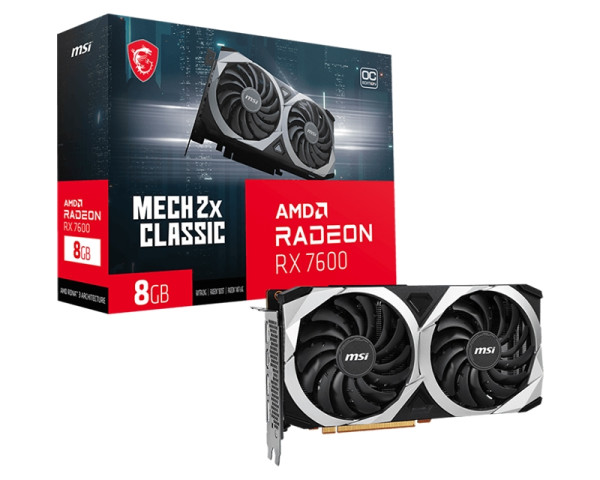 MSI AMD Radeon RX 7600 MECH 2X 8GB RX 7600 MECH 2X CLASSIC 8G OC