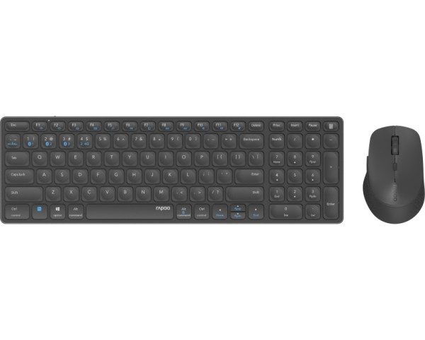 RAPOO 9700M Multi Mode Wireless US Combo set tamno sivi