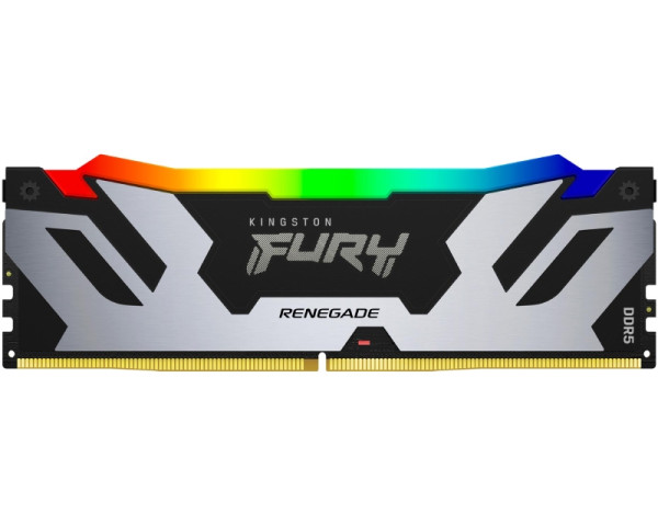 DDR5 24GB 6400MHz [FURY RENEGADE RGB], Non-ECC UDIMM, CL32 1.4V, 288-pin 1Rx8, Silver/Black, w/RGB Heatsink, XMP ( KF564C32RSA-24 ) 