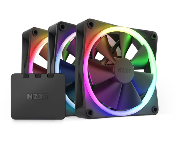 NZXT F120 RGB Triple Pack 120mm ventilator crni (RF-R12TF-B1)