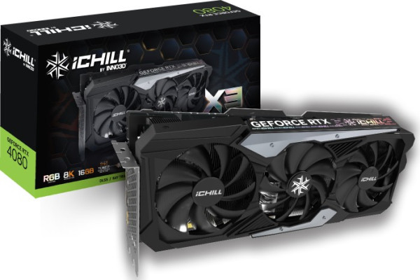 SVGA Inno3D Geforce RTX4080 iChill X3 16GB GDDR6, C40803-166XX-187049H