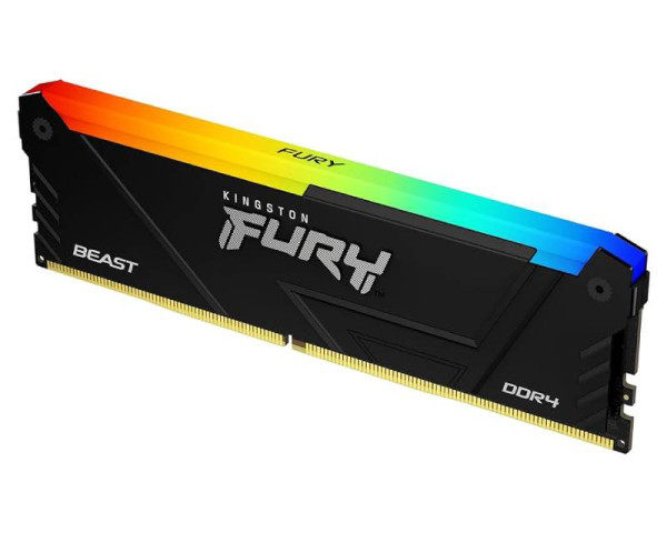 DDR4 8GB 3200MHz [FURY BEAST RGB], Non-ECC UDIMM, CL16 1.35V, 288-Pin 1Rx8, w/RGB Heatsink, XMP ( KF432C16BB2A/8 ) 