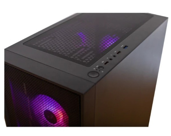 Kuciste UGD Elite 3718 Midi Tower, ATX, ugradjena 4 RGB kulera, Crno